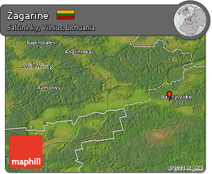 Satellite 3D Map of Žagarinė