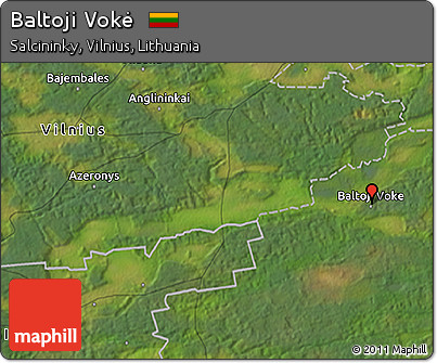 Satellite 3D Map of Baltoji Vokė