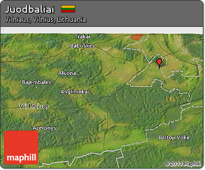Satellite 3D Map of Juodbaliai