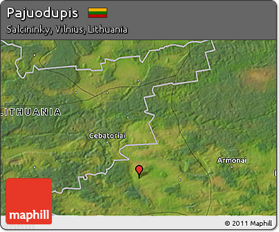 Satellite 3D Map of Pajuodupis