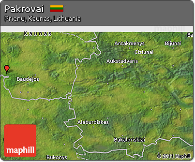 Satellite 3D Map of Pakrovai