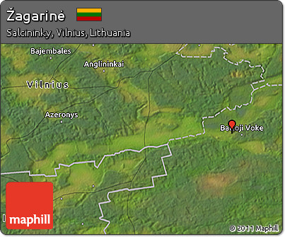Satellite 3D Map of Žagarinė
