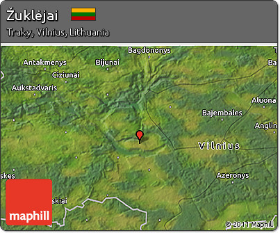 Satellite 3D Map of Žuklėjai