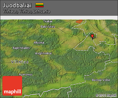 Satellite 3D Map of Juodbaliai