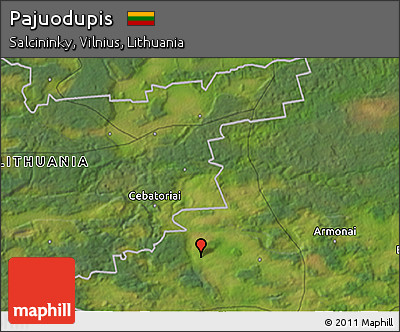 Satellite 3D Map of Pajuodupis
