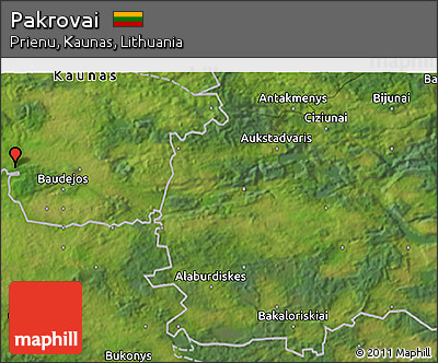 Satellite 3D Map of Pakrovai