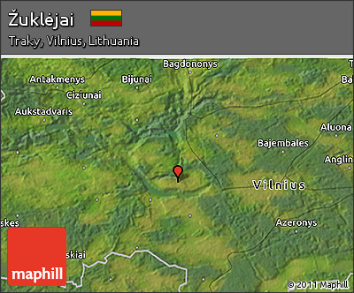 Satellite 3D Map of Žuklėjai