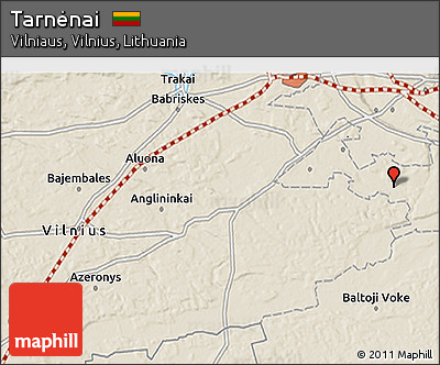 Shaded Relief 3D Map of Tarnėnai