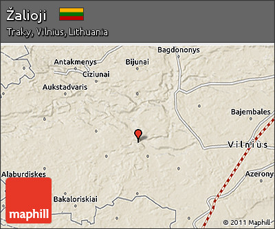 Shaded Relief 3D Map of Žalioji