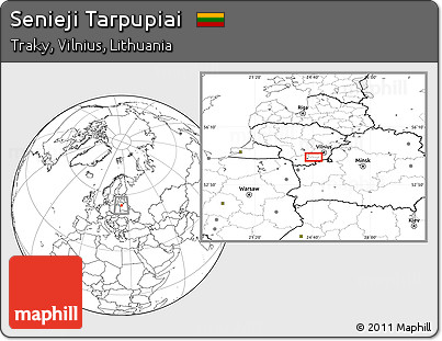Blank Location Map of Senieji Tarpupiai