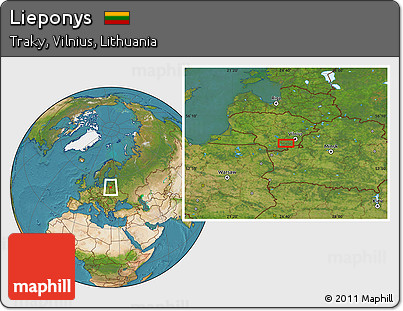 Satellite Location Map of Lieponys