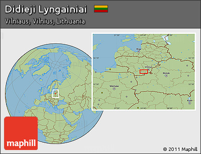 Savanna Style Location Map of Didieji Lyngainiai