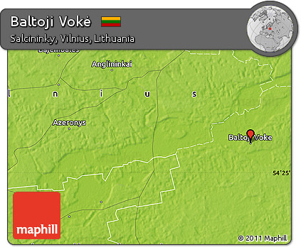 Physical Map of Baltoji Vokė