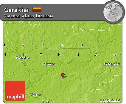 Physical Map of Geraičiai