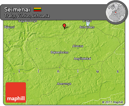 Physical Map of Seimėnai