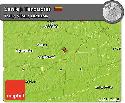 Physical Map of Senieji Tarpupiai