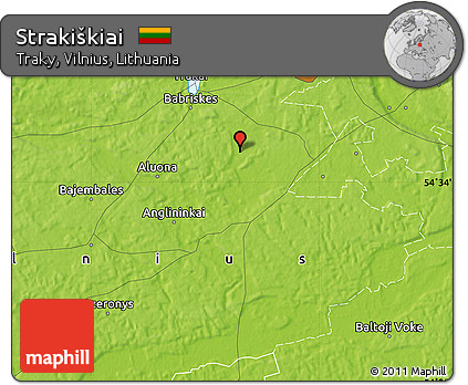 Physical Map of Strakiškiai