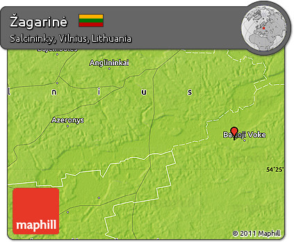 Physical Map of Žagarinė