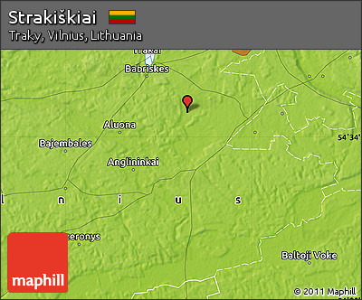 Physical Map of Strakiškiai
