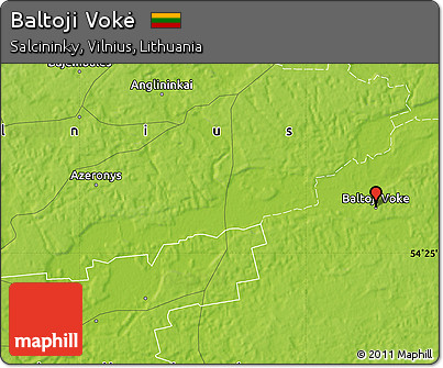 Physical Map of Baltoji Vokė
