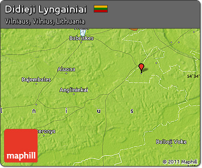 Physical Map of Didieji Lyngainiai