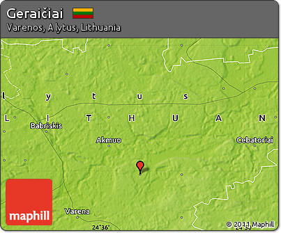 Physical Map of Geraičiai