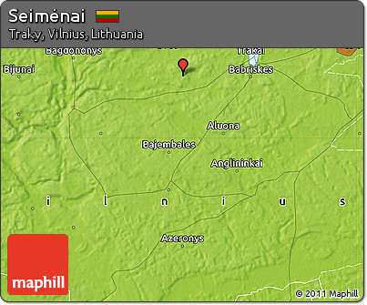 Physical Map of Seimėnai