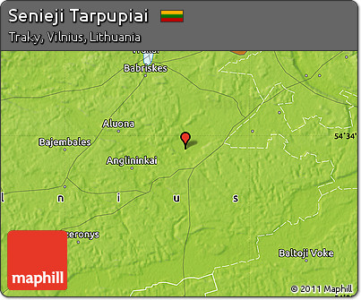 Physical Map of Senieji Tarpupiai