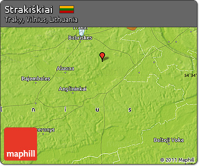 Physical Map of Strakiškiai