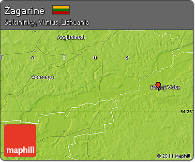 Physical Map of Žagarinė