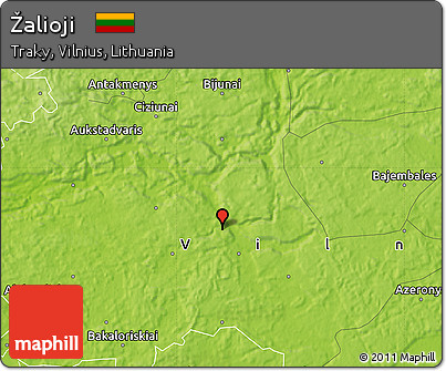 Physical Map of Žalioji