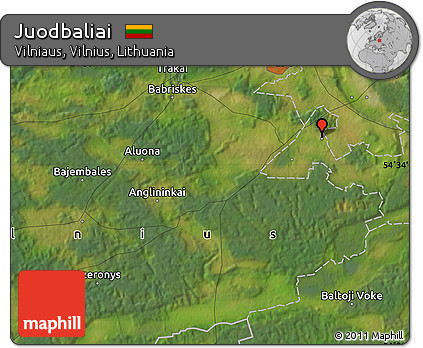 Satellite Map of Juodbaliai