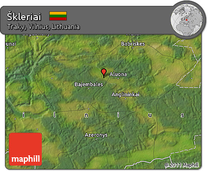 Satellite Map of Škleriai