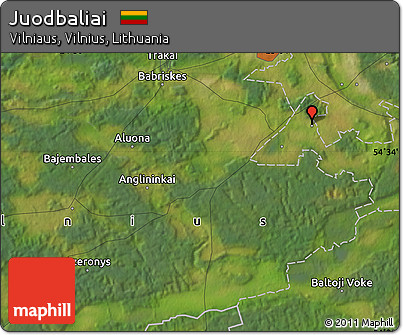 Satellite Map of Juodbaliai