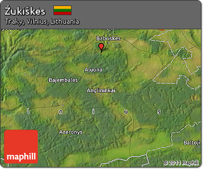 Satellite Map of Žukiškės