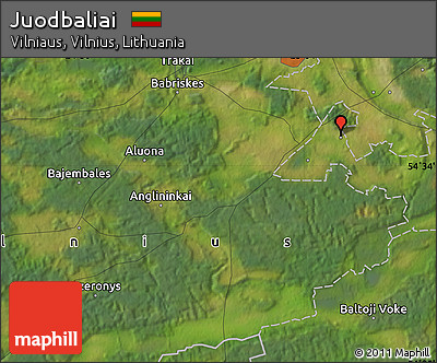 Satellite Map of Juodbaliai