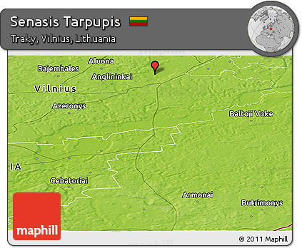 Physical Panoramic Map of Senasis Tarpupis
