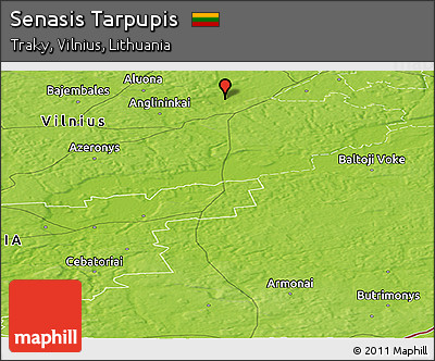 Physical Panoramic Map of Senasis Tarpupis