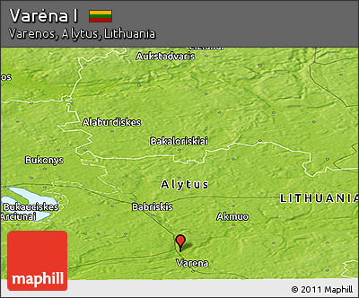 Physical Panoramic Map of Varėna I