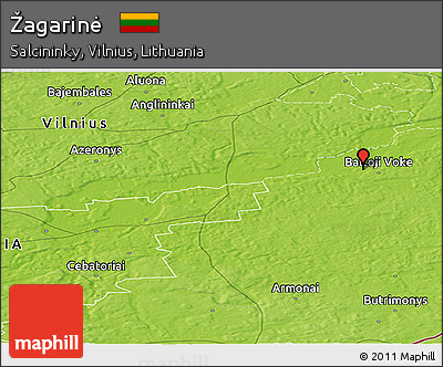 Physical Panoramic Map of Žagarinė