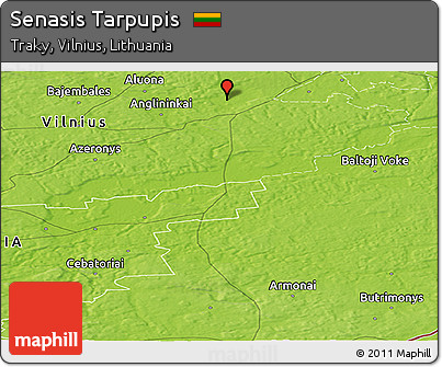 Physical Panoramic Map of Senasis Tarpupis