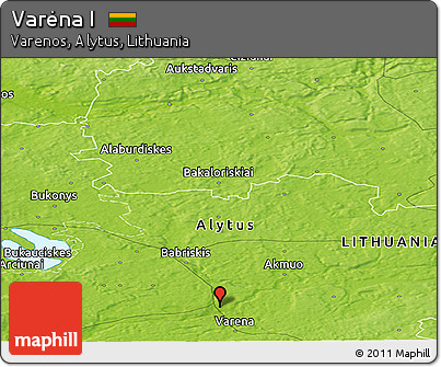 Physical Panoramic Map of Varėna I