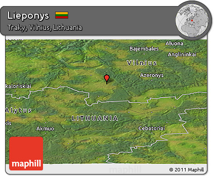 Satellite Panoramic Map of Lieponys