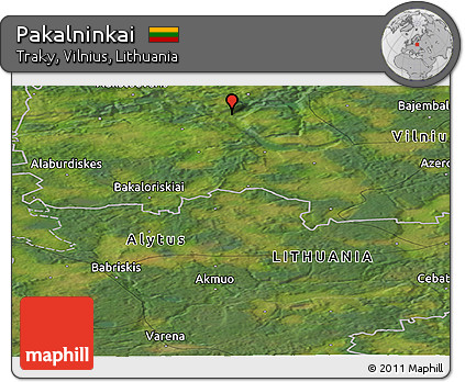 Satellite Panoramic Map of Pakalninkai