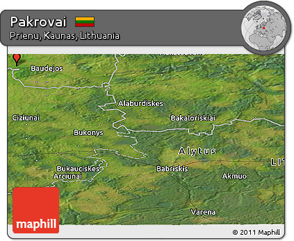 Satellite Panoramic Map of Pakrovai