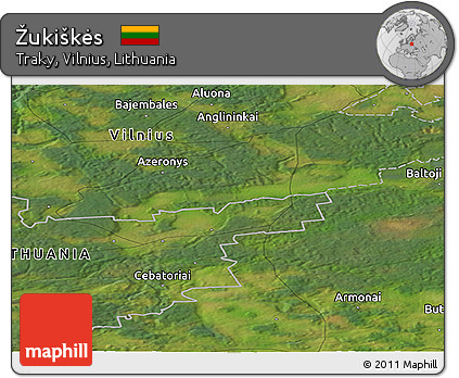 Satellite Panoramic Map of Žukiškės