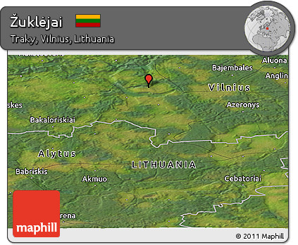Satellite Panoramic Map of Žuklėjai