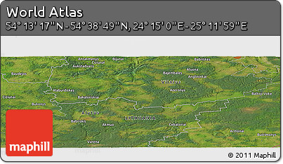 Satellite Panoramic Map of the Area around 54° 26' 3" N, 24° 43' 30" E