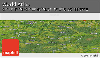 Satellite Panoramic Map of the Area around 54° 26' 3" N, 24° 43' 30" E