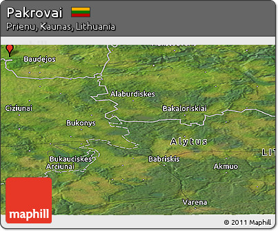 Satellite Panoramic Map of Pakrovai